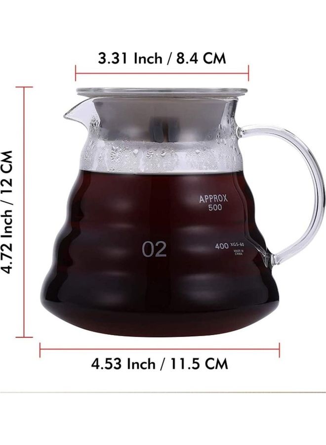 V60 Pour Over Coffee Server Size 02 Transparent 600ml - Image 3
