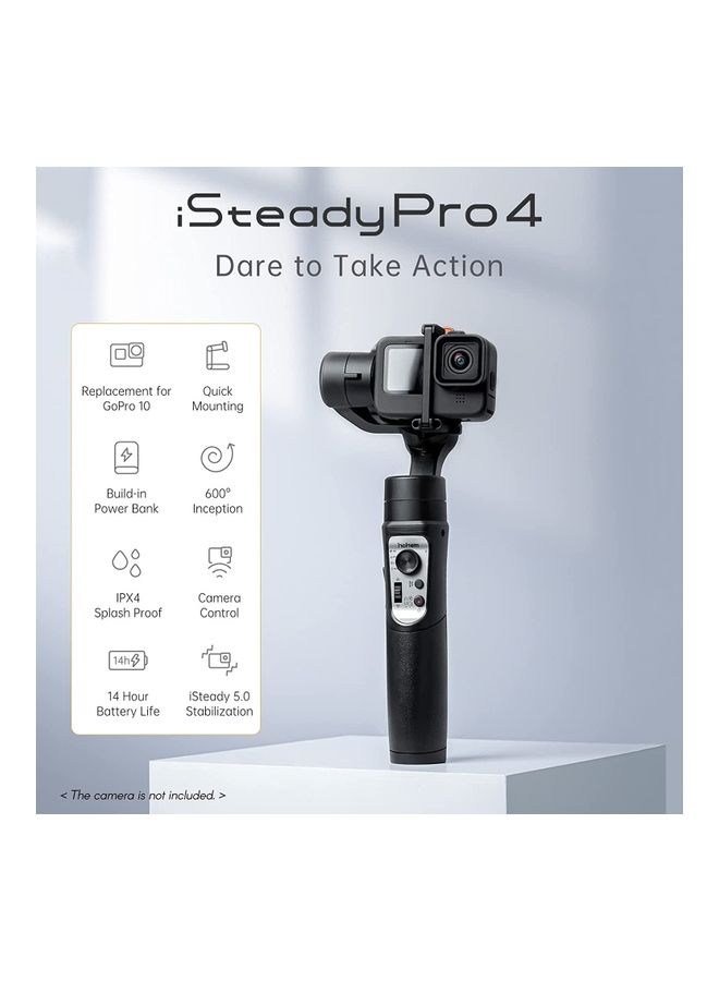 hohem iSteady Pro 4 3-Axis Handheld Sports Camera Gimbal Stabilizer Black  - Image 2