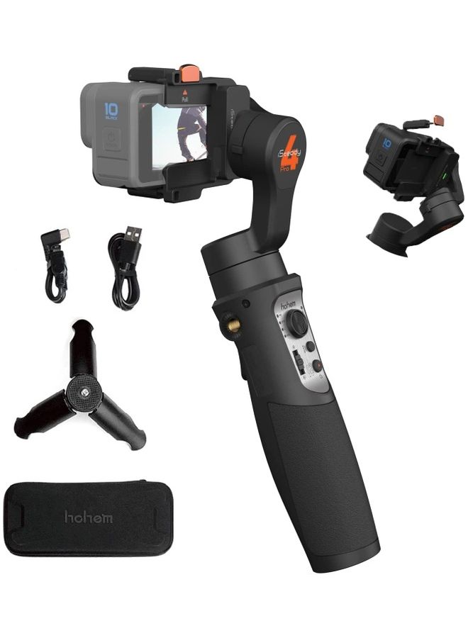 hohem iSteady Pro 4 3-Axis Handheld Sports Camera Gimbal Stabilizer Black  - Image 4