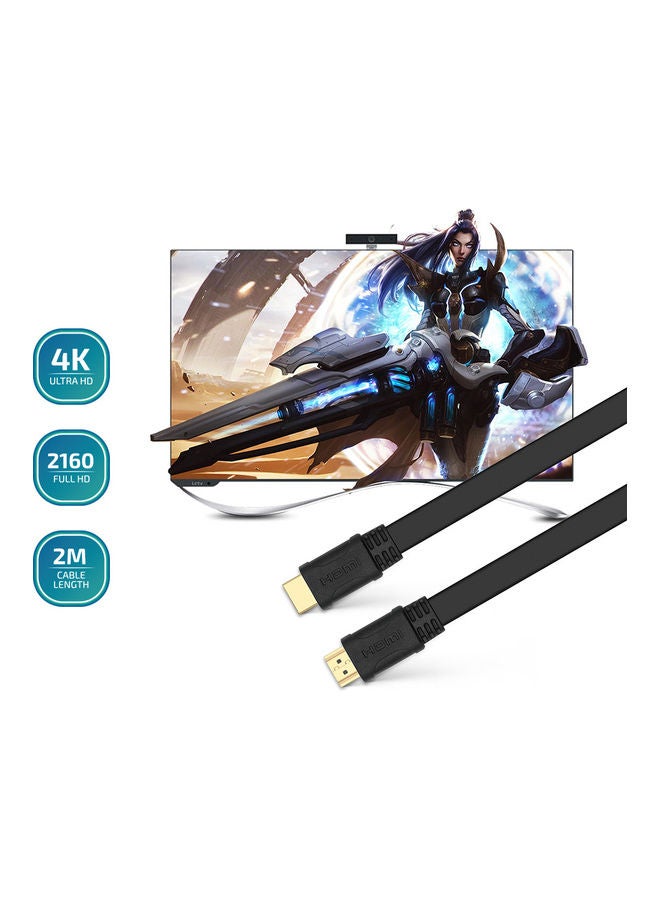 BRIZLER 4K HDMI 2.0 Flat Cable Black - Image 3