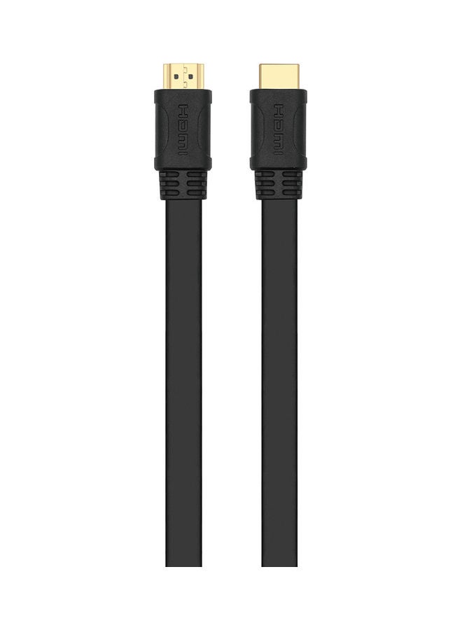 بريزلر كابل مسطح بدقة 4K HDMI 2.0 لون أسود - Image 1