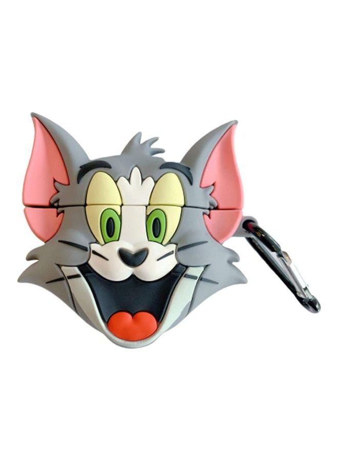 روك بو حافظة ناعمة ومحمولة وسميكة من الرسوم المتحركة Tom Cat Apple AirPods  - Image 1