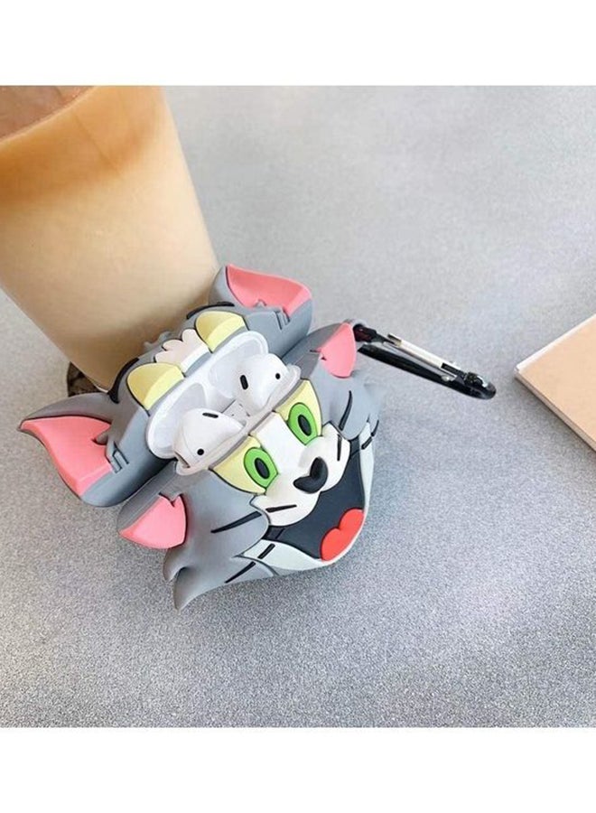 روك بو حافظة ناعمة ومحمولة وسميكة من الرسوم المتحركة Tom Cat Apple AirPods  - Image 3