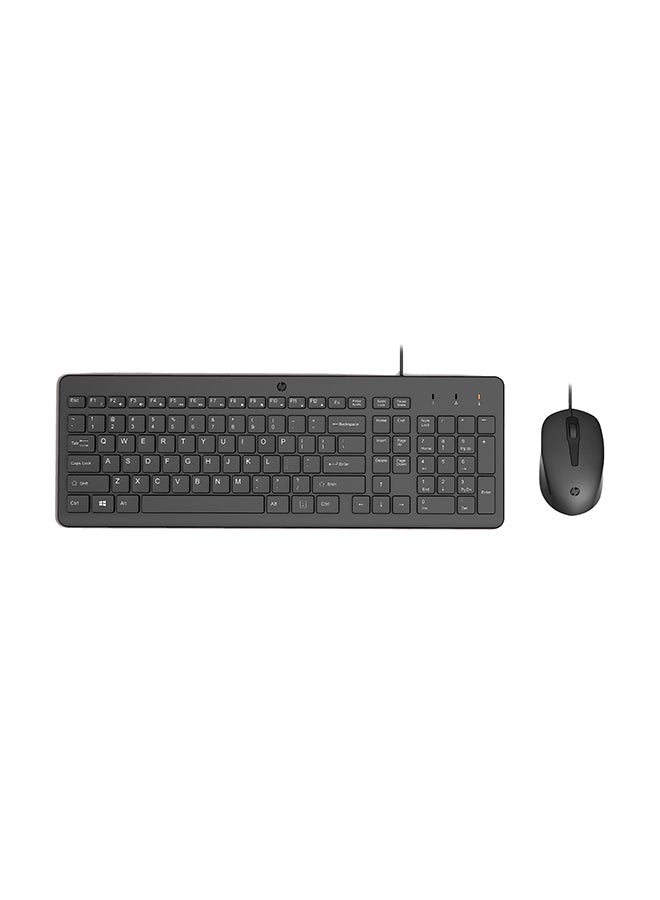 HP - 150 Wired Keyboard And Mouse Set Black - Image 1