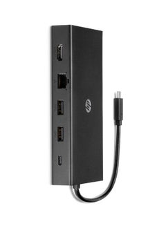 HP 11-In-1 Travel USB-C Multi Port Hub Black  - Image 1