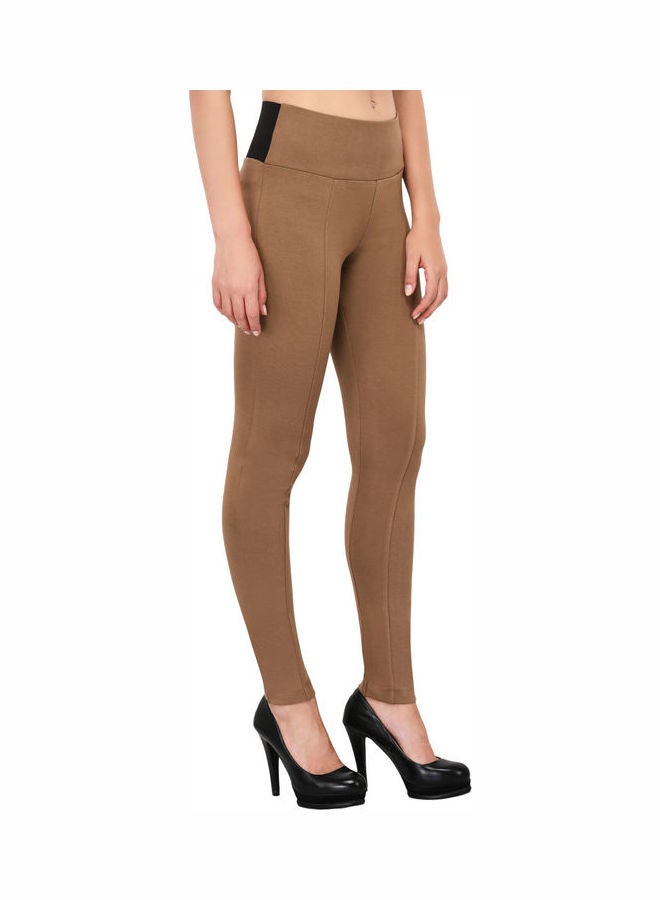 Women High Rise Skinny Fit Pant Beige - v1640264646/N52215795V_4