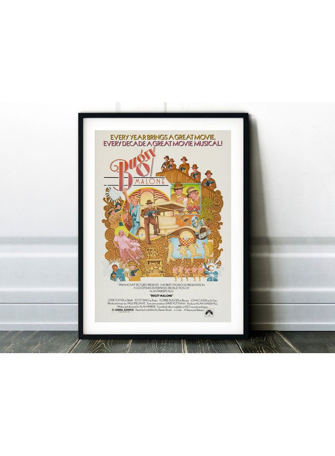 Boomah Accessories - Bugsy Malone Movie Poster With Frame Multicolour 30x40cm - Image 1
