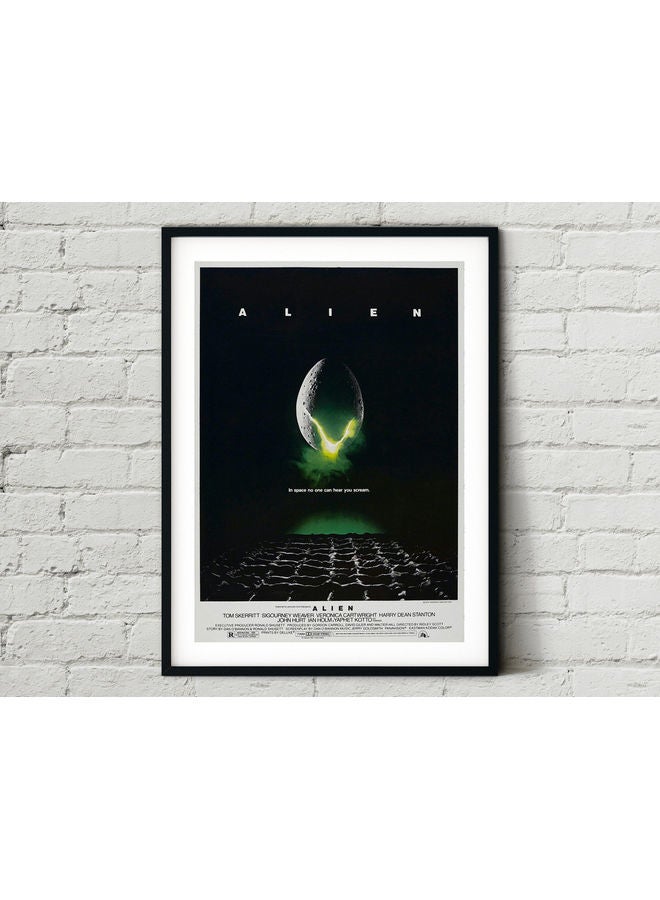 إكسسوارات بومة ملصق بتصميم فيلم Alien مع إطار متعدد الألوان 30x40سم