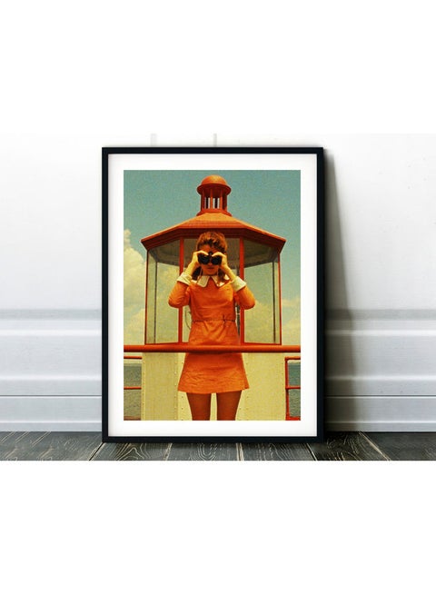 Moonrise Kingdom Movie Poster With Frame Multicolour 30x40cm