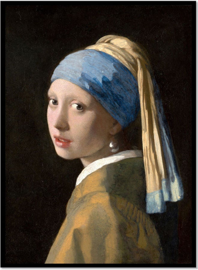 Boomah Accessories Vermeer Girl with Pearl Earring Poster with Frame Multicolour 50 X 40cm 