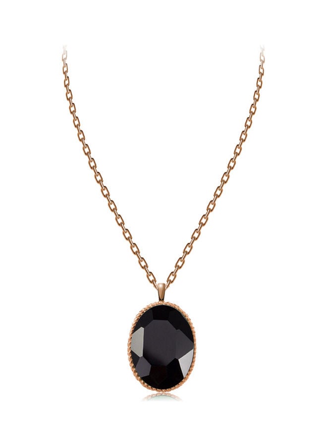 إيونتو قلادة بدلاية سادة مزينة باللؤلؤ الأسود - Image 1