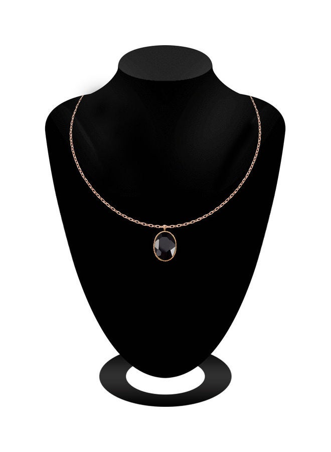 إيونتو قلادة بدلاية سادة مزينة باللؤلؤ الأسود - Image 2