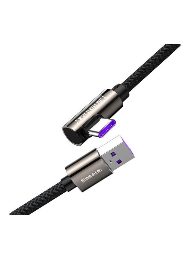 Baseus Legend Series Elbow Fast Charging Data Cable Usb To Type-C 66W 2M Black - Image 1