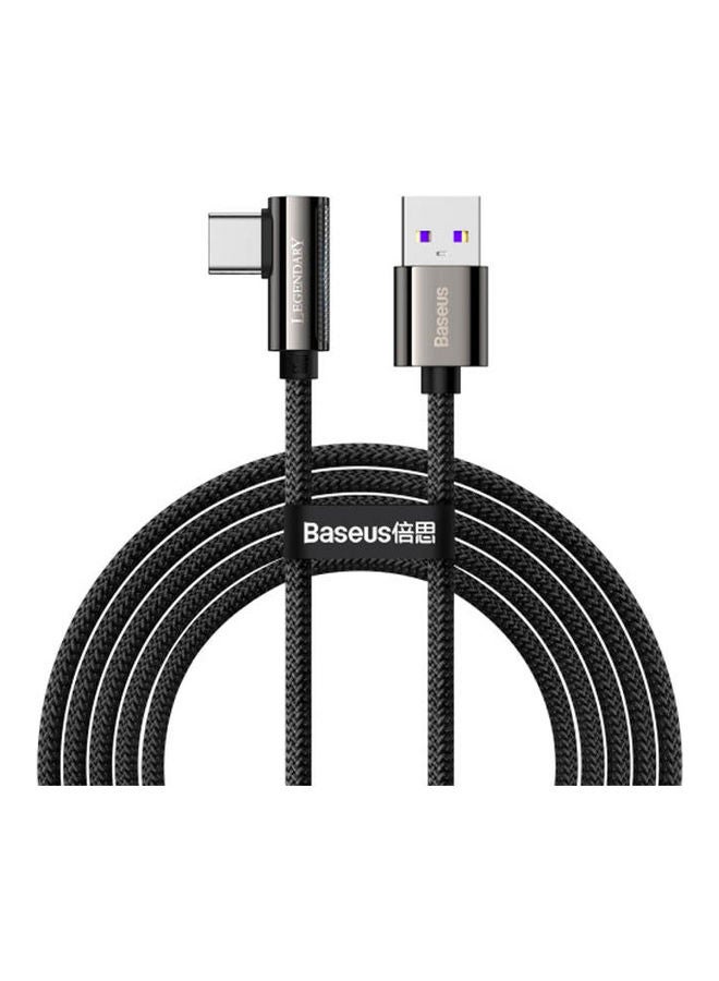 Baseus Legend Series Elbow Fast Charging Data Cable Usb To Type-C 66W 2M Black - Image 2