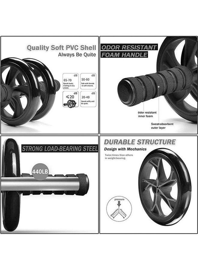 Fitness World Ab Dual Roller Wheel 12.6 x 3.94 x 9.45cm  - Image 2