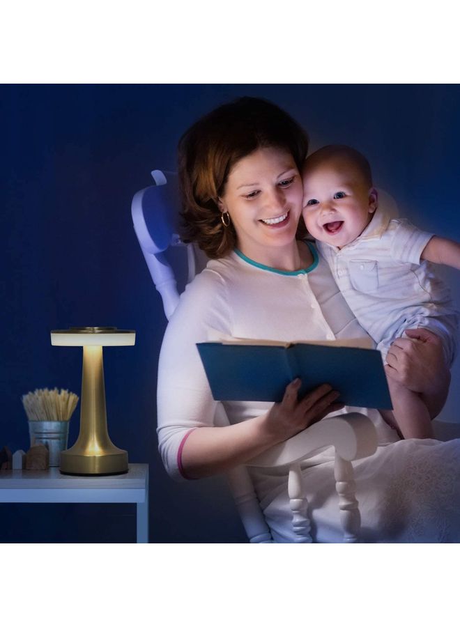 Arabest - Portable LED Table Lamp With Touch Sensor Gold 21x9cm - Image 1