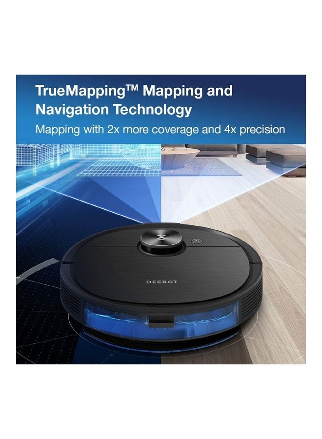 ecovacs - Deebot Ozmo Robot Vacuum Cleaner, Upgraded Technology, True Mapping Navigation, Most Powerful Mopping System, Virtual Wall, Works On Carpets And Hard Floors 420 ml 40 W T8 AIVI Black - Image 1