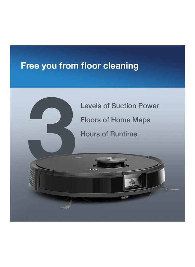 ecovacs - Deebot Ozmo Robot Vacuum Cleaner, Upgraded Technology, True Mapping Navigation, Most Powerful Mopping System, Virtual Wall, Works On Carpets And Hard Floors 420 ml 40 W T8 AIVI Black - Image 1