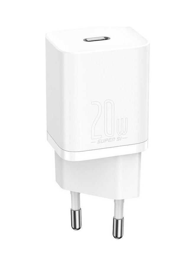 Baseus Super Si Quick Charger 1C 20W Eu White  - Image 1