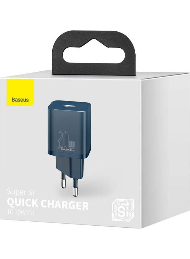 Baseus Super Si Quick Charger 1C 20W Eu Blue - Image 1