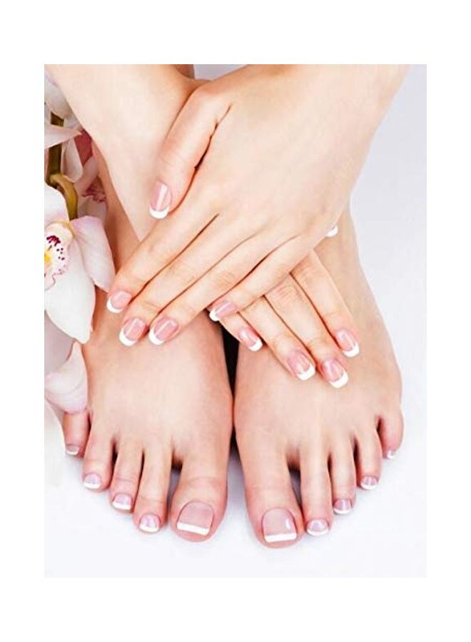 SYBL 144-Piece French Nail Manicure Sticker Tip Guides Self-adhesive Half Moon Shape Vinyl Art Decorations White  - Image 2