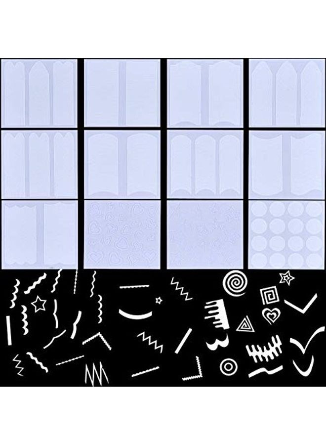 SYBL 144-Piece French Nail Manicure Sticker Tip Guides Self-adhesive Half Moon Shape Vinyl Art Decorations White  - Image 4