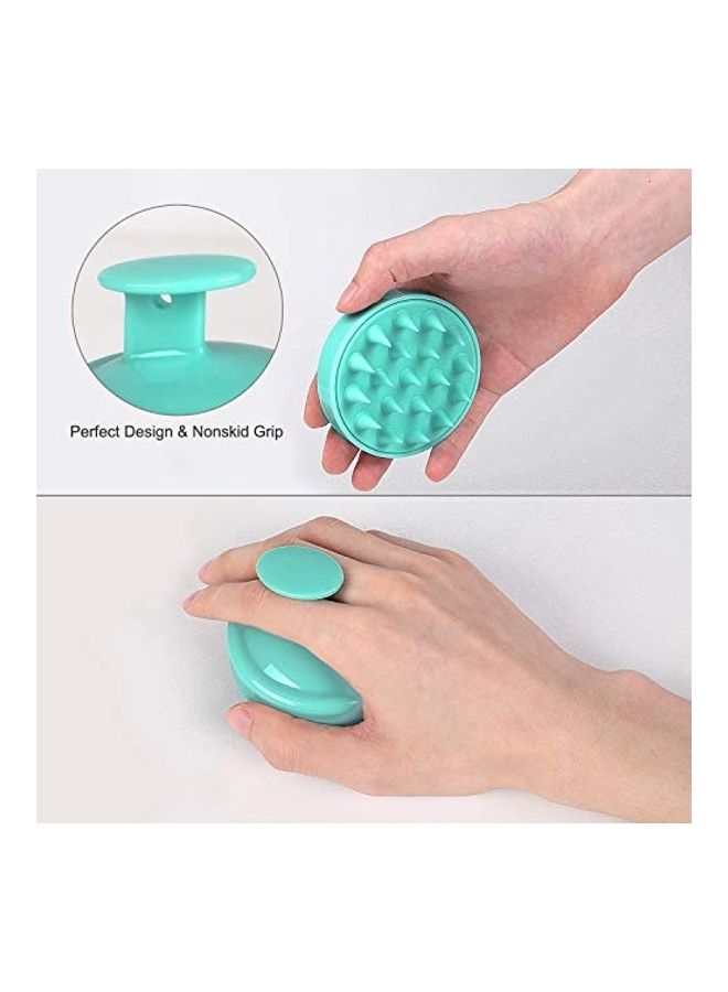 Heeta 2-Piece Wet and Dry Hair Scalp Brush Green 3 X 4 X 4inch - Image 1