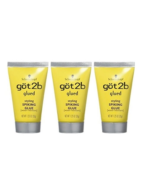 Pack of 3 Schwarzkopf Glued Styling Spiking Glue 1.25 oz Multicolour