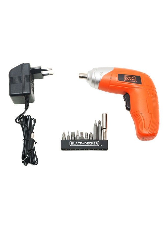 BLACK+DECKER - Cordless Power Screwdriver Set With LED Light Orange 5.5cm - Image 1