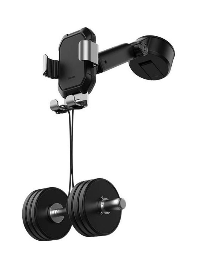 Baseus Tank Gravity Car Mount Holder With Suction Base Silver  - Image 1