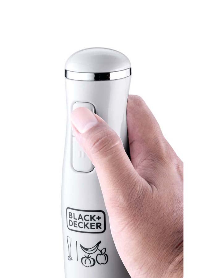 BLACK+DECKER - Stick Hand Blender with Calibrated Beaker and Dual Variable Speed Control SB2500-B5 White - Image 1