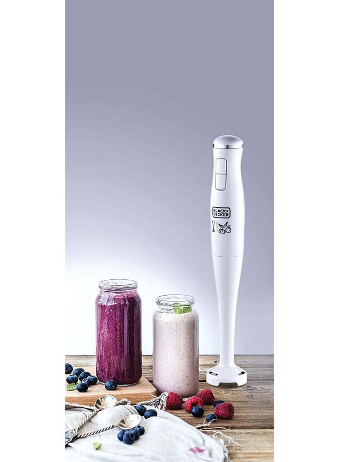 BLACK+DECKER - Stick Hand Blender with Calibrated Beaker and Dual Variable Speed Control SB2500-B5 White - Image 1