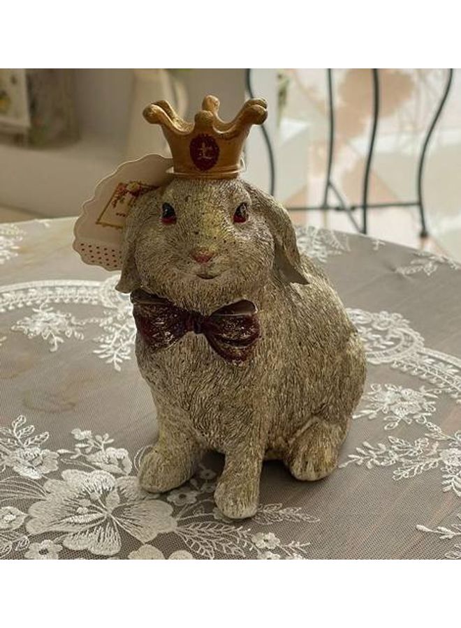 Handsomegift Decorative Resin Rabbit Multicolour 20x11x16cm - Image 2