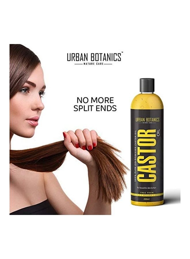 Cold Pressed Organic Castor Oil For Hair Growth And Skin Care Yellow 200ml - v1640433218/N52245014A_5