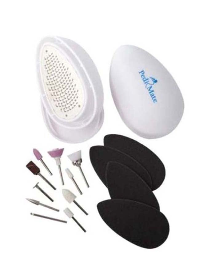 Pedi Mate 18-Piece Professional Pedicure Set Black/White/Silver  - Image 2