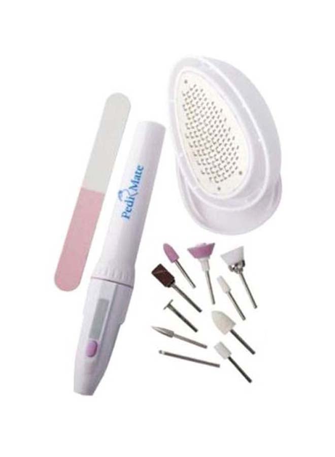 Pedi Mate 18-Piece Professional Pedicure Set Black/White/Silver  - Image 3