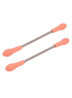 2-Piece Facial Hair Remover Stick Epilator Set Orange/Silver