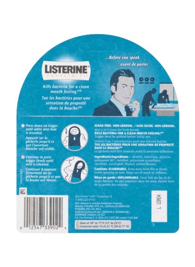 Listerine Pocketmist Cool Mint Mist Sprays 2x7.7ml  - Image 2