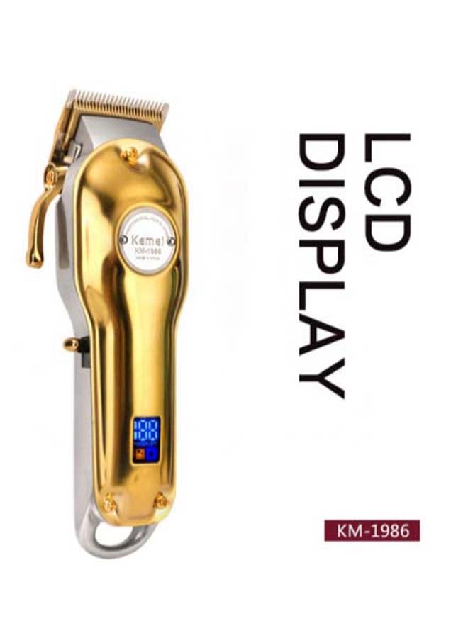 كيمي آلة تهذيب الشعر الكهربائية والقابلة للشحن والمانعة للضوضاء ذهبي/فضي - Image 3