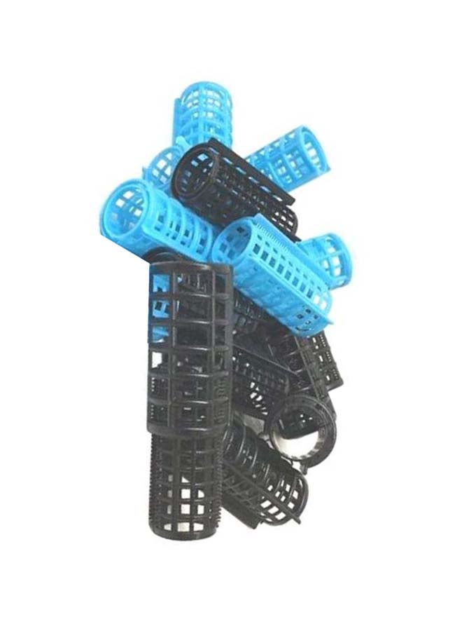 FOK 8-Piece Snap On Hair Roller Styler Set Black/Blue  - Image 2