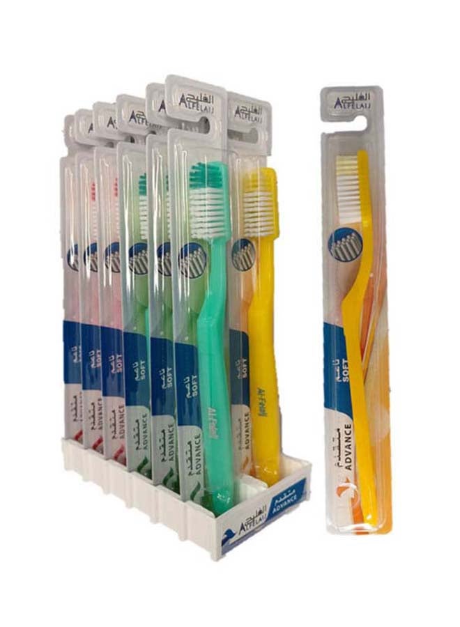 Toothbrush Advance Soft Pack of 12 Multicolour - v1640493281/N39599758A_1