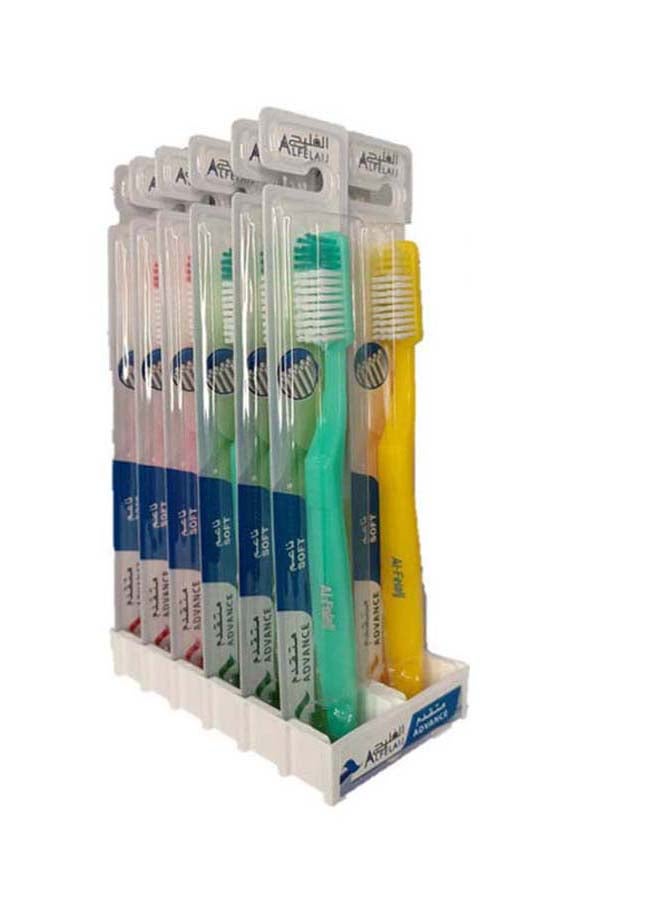 Toothbrush Advance Soft Pack of 12 Multicolour - v1640493281/N39599758A_2