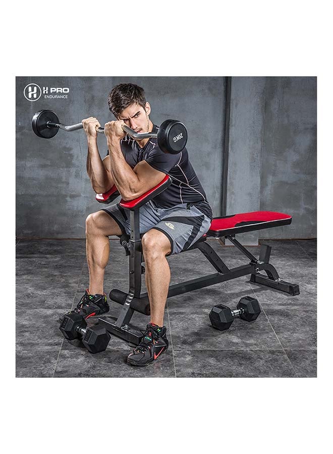 أتش برو مجموعة أثقال ثابتة من البولي يوريثان من اتش برو | قضيب منحني احترافي للجنسين | معدات تمرين للمنزل / صالة الألعاب الرياضية | مجموعة مقابض وأوزان كروم 20كيلوجرام - Image 1