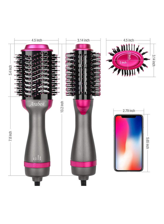 Arabest - 3-In-1 Hair Dryer And Volumizer Blower Grey/Pink - Image 1