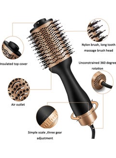 One Step Hair Dryer And Volumizer Blower Black/Gold - v1640495330/N52250827A_3