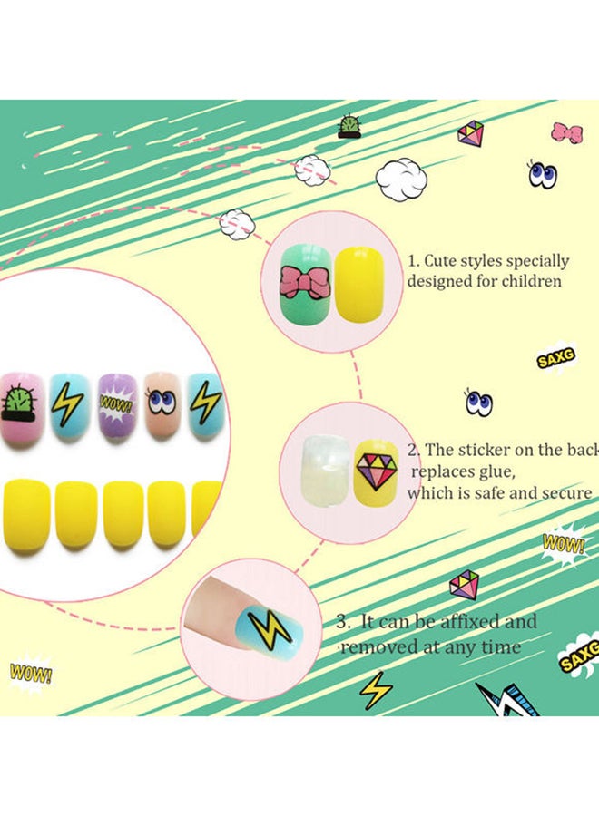 مس تيارا أظافر صناعية من 24 قطعة . متعدد الألوان - Image 4