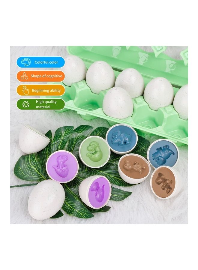 MissTiara - 12-Piece Matching Egg Set Puzzle Sorter Toy - Image 1