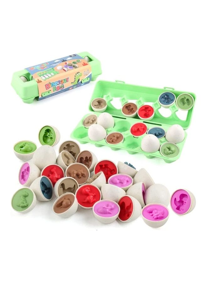 MissTiara - 12-Piece Matching Egg Set Puzzle Sorter Toy - Image 1
