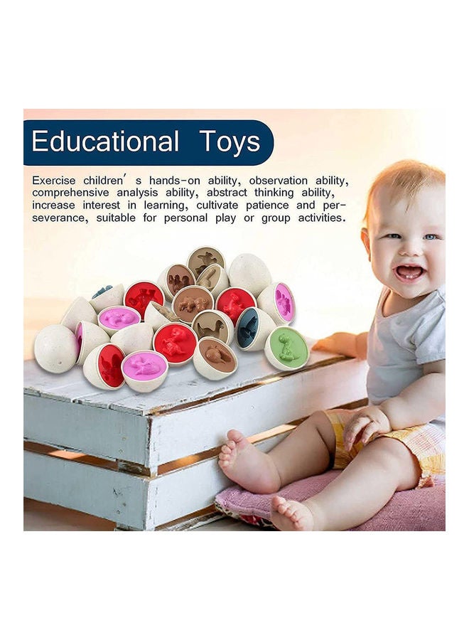 MissTiara - 12-Piece Matching Egg Set Puzzle Sorter Toy - Image 1