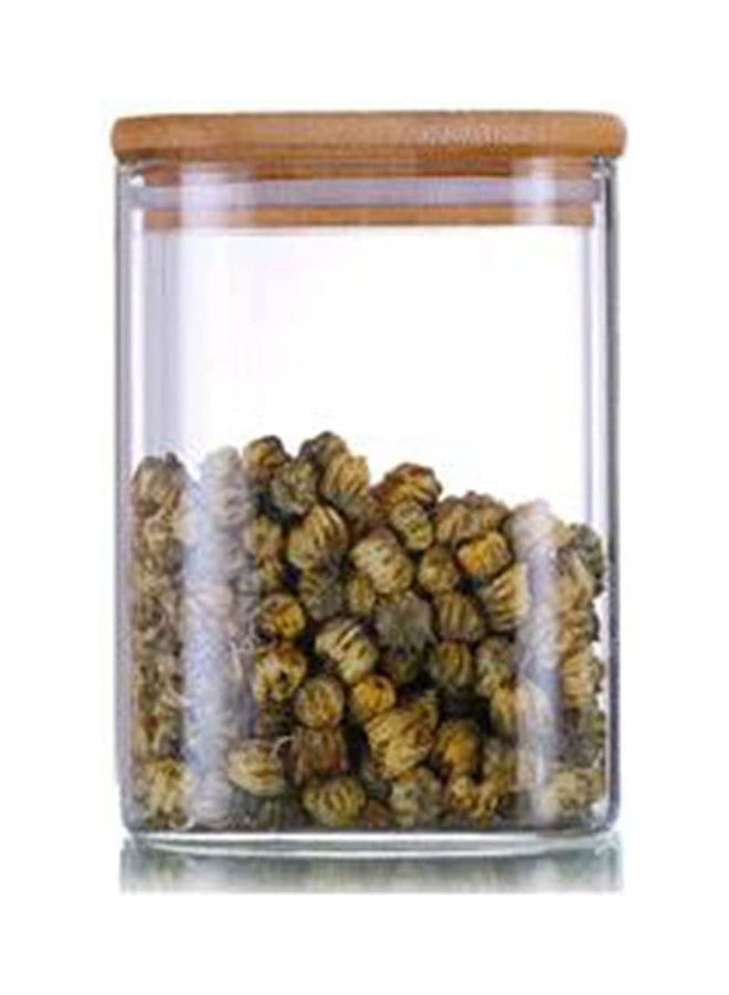 1Chase 3-Piece Square Glass Food Storage Jar With Air Tight Bamboo Lid Clear/Brown 550,750,1200ml  - Image 2